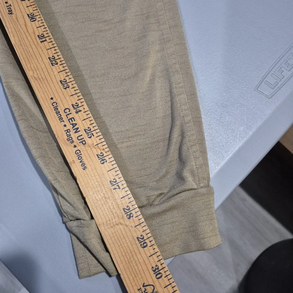 Nike Yoga Joggers Mens Large Khaki Tan Lightweight Sweatpants Stretch Lounge